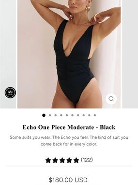 Riot Swim Black Echo One-Piece Swimsuit